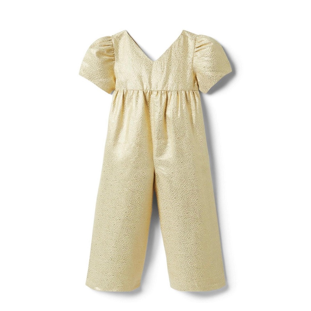 Janie and Jack Gold Metallic Jumpsuit/Romper NWT